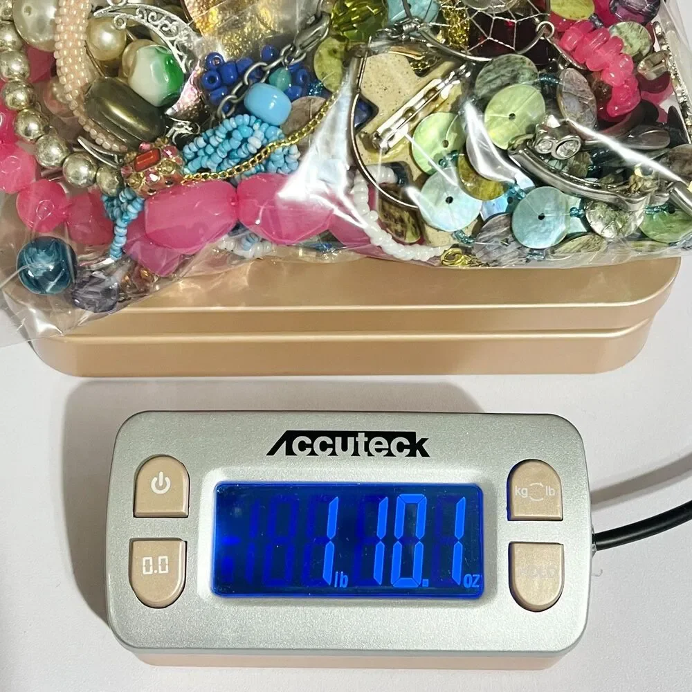 VTG - Now Repurpose Junk Jewelry Lot Beads DIY Harvest Craft Variety Box 1#10oz
